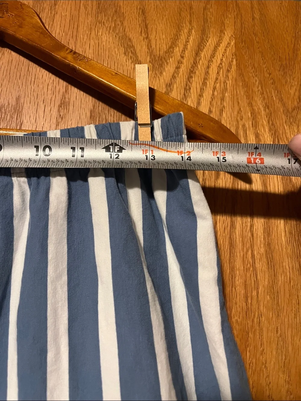 J. Crew Blue and White Vertical Stripe Cotton Boxers